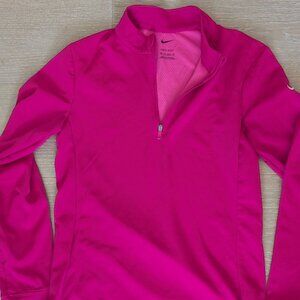 Nike half zip, hot pink, XS